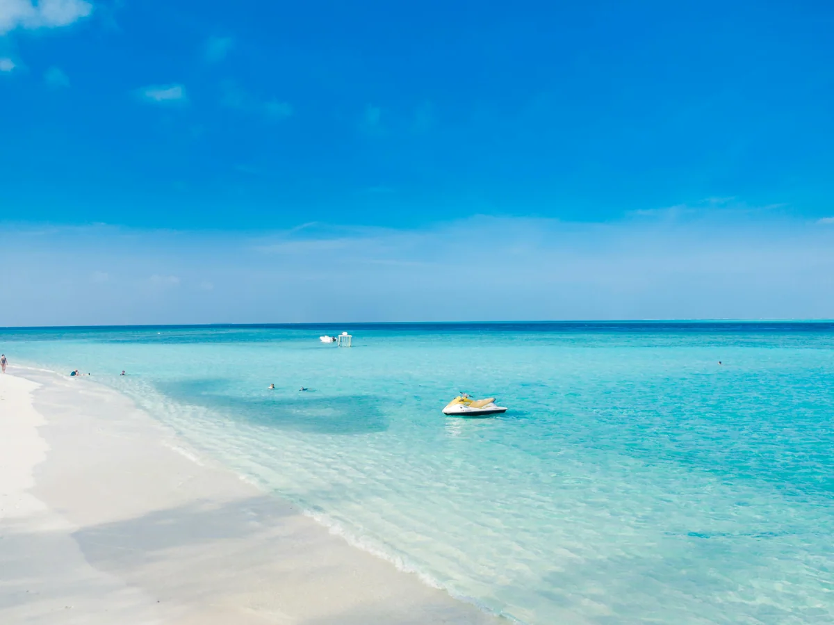 Andaman Islands white sand beach with crystal clear turquoise water