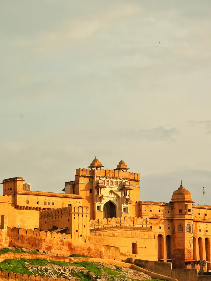 Rajasthan desert with sand dunes and traditional camel safari experience